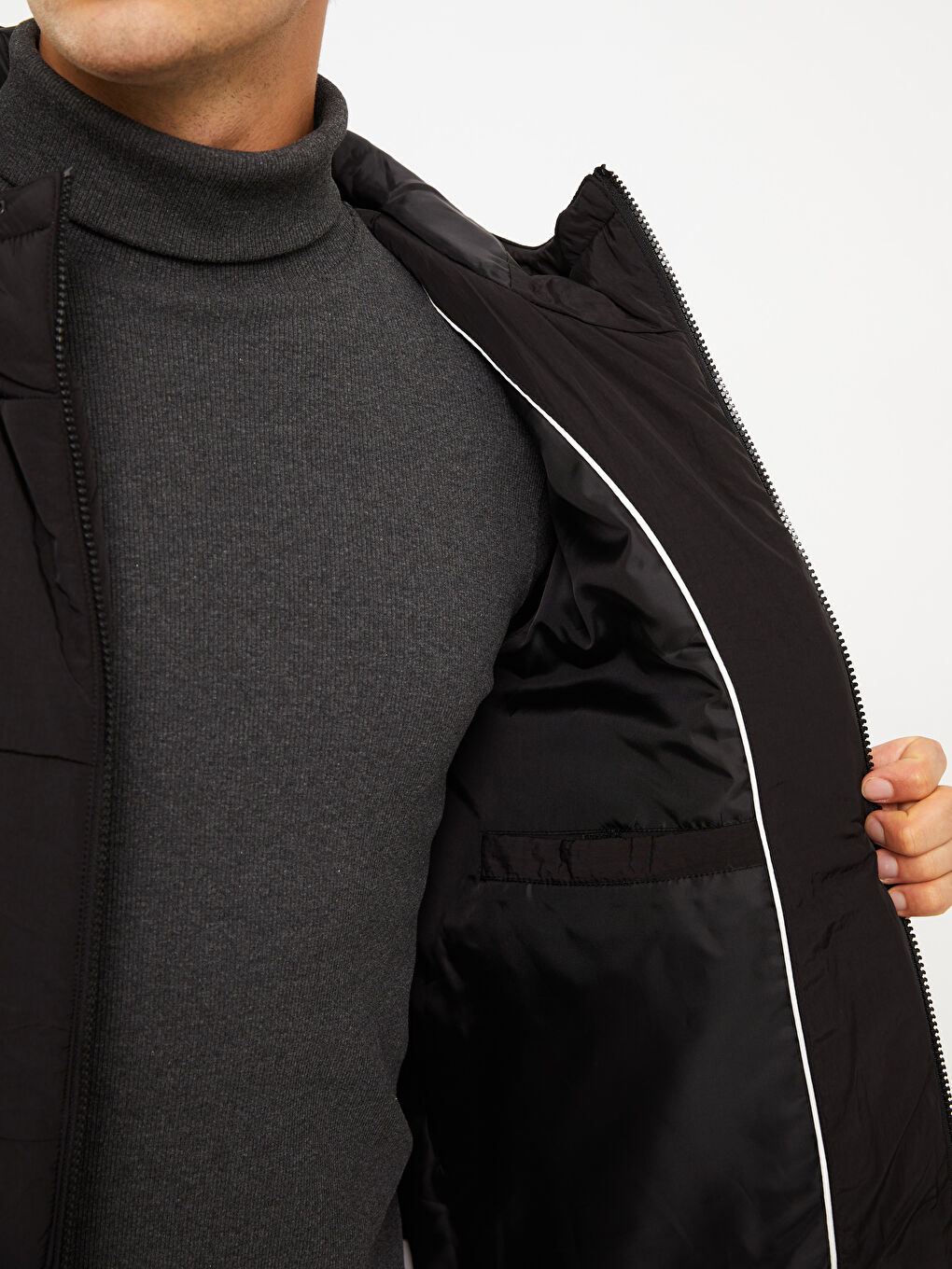 Standard Fit Hooded Men's Puffer Coat-3