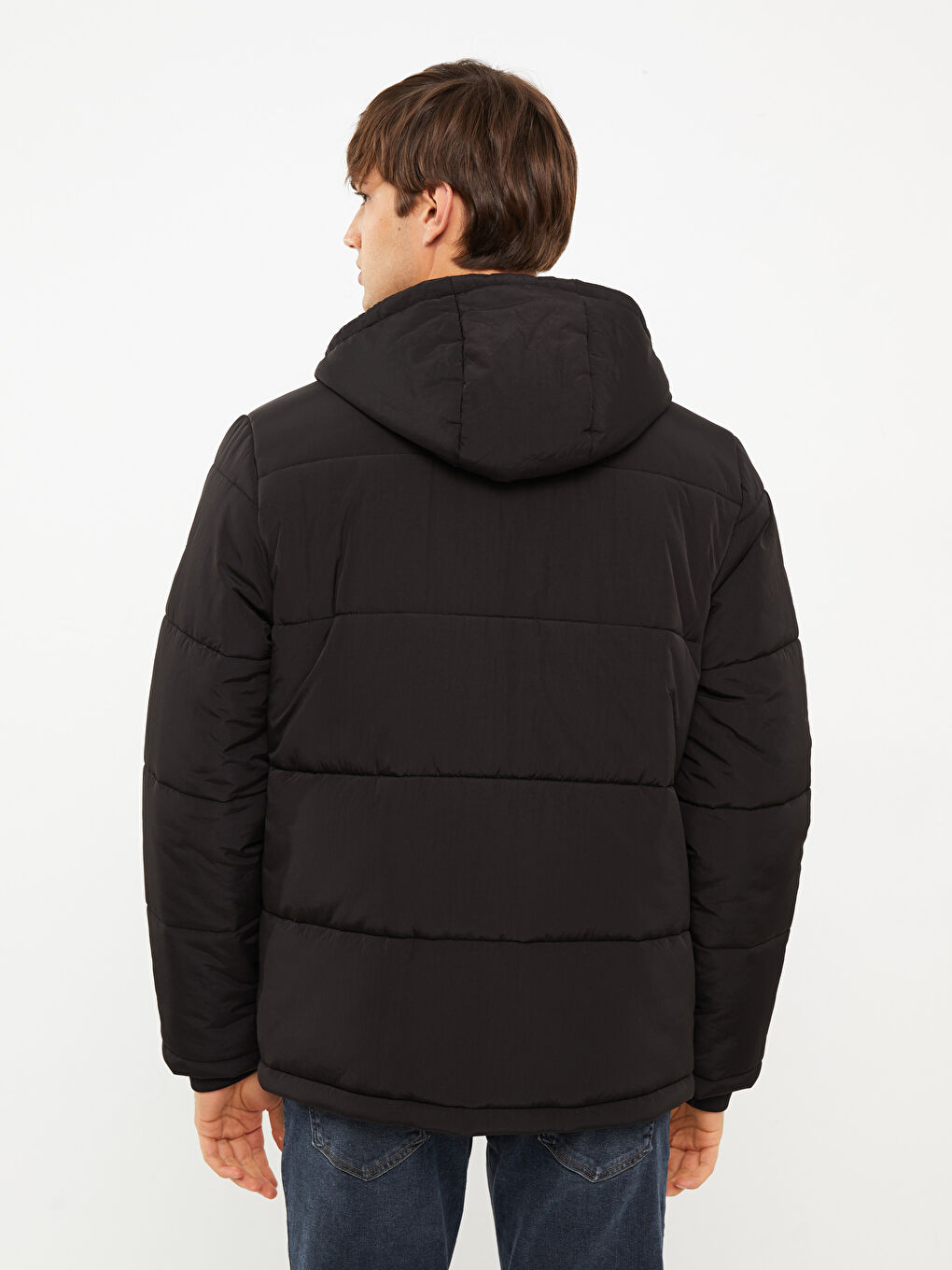 Standard Fit Hooded Men's Puffer Coat-4