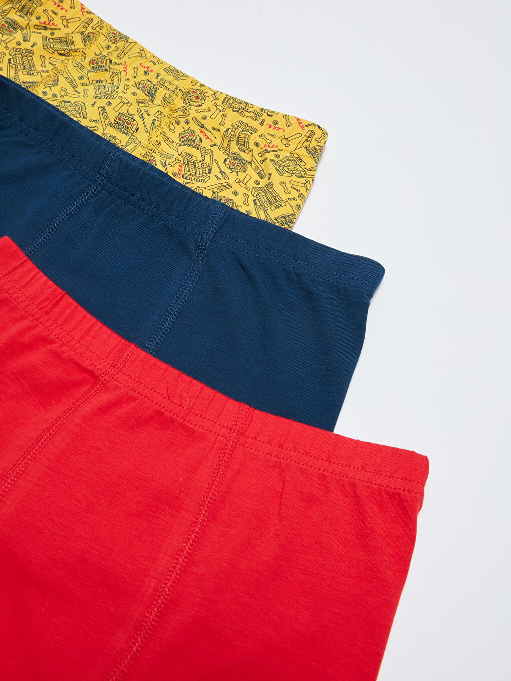 Sarı Pamuklu Erkek Çocuk Boxer 3'lü-2