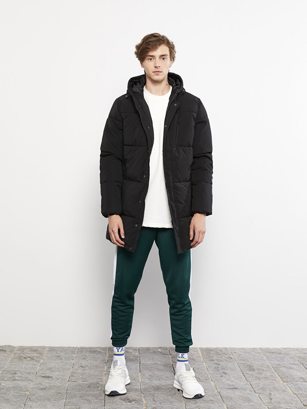 LCW Casual Standard Fit Hooded Thick Men's Coat -W28796Z8
