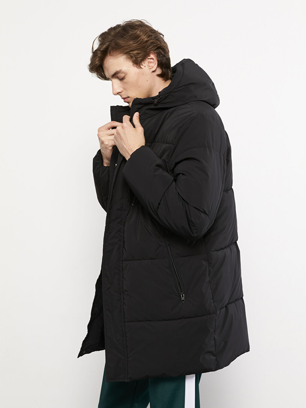 LCW Casual Standard Fit Hooded Thick Men's Coat -W28796Z8