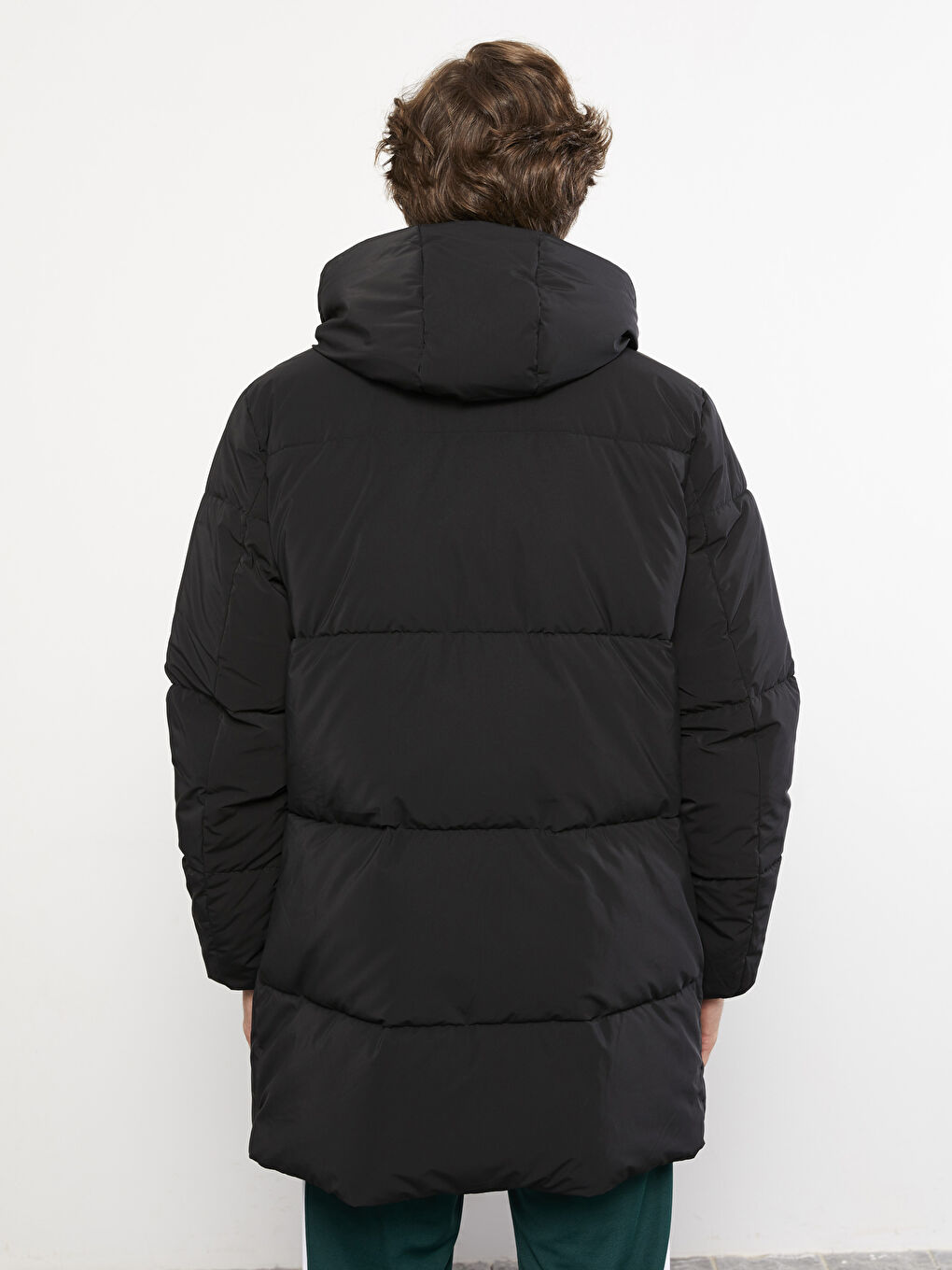 Standard Fit Hooded Thick Men's Coat-4