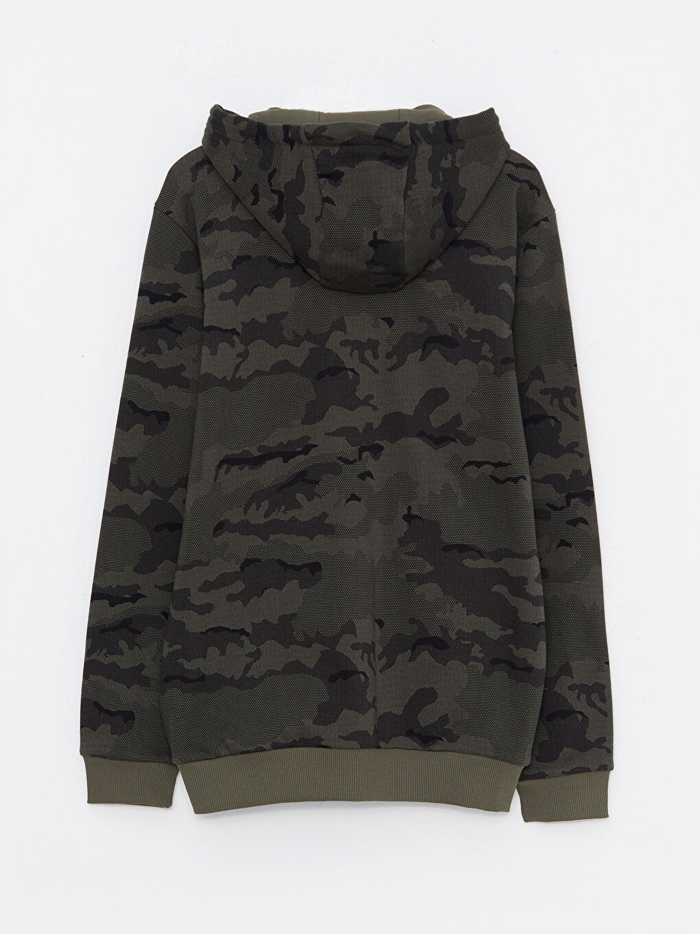 Standard Pattern Hooded Men's Thick Sports Cardigan-6