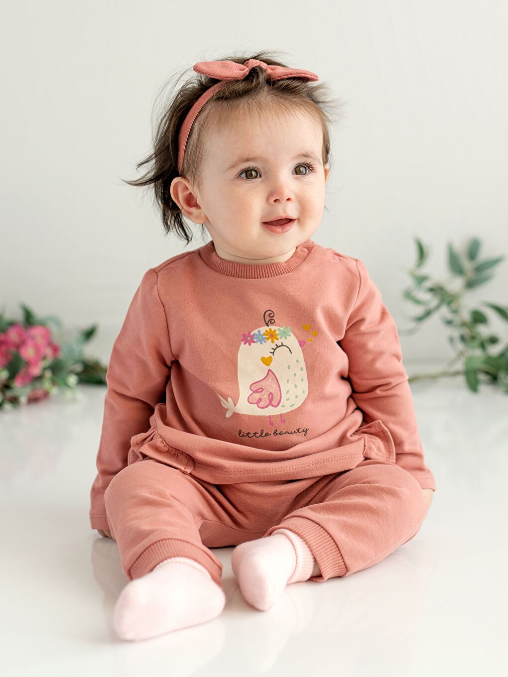 Elastic Waist Basic Baby Girl Trousers 2-Pack-1