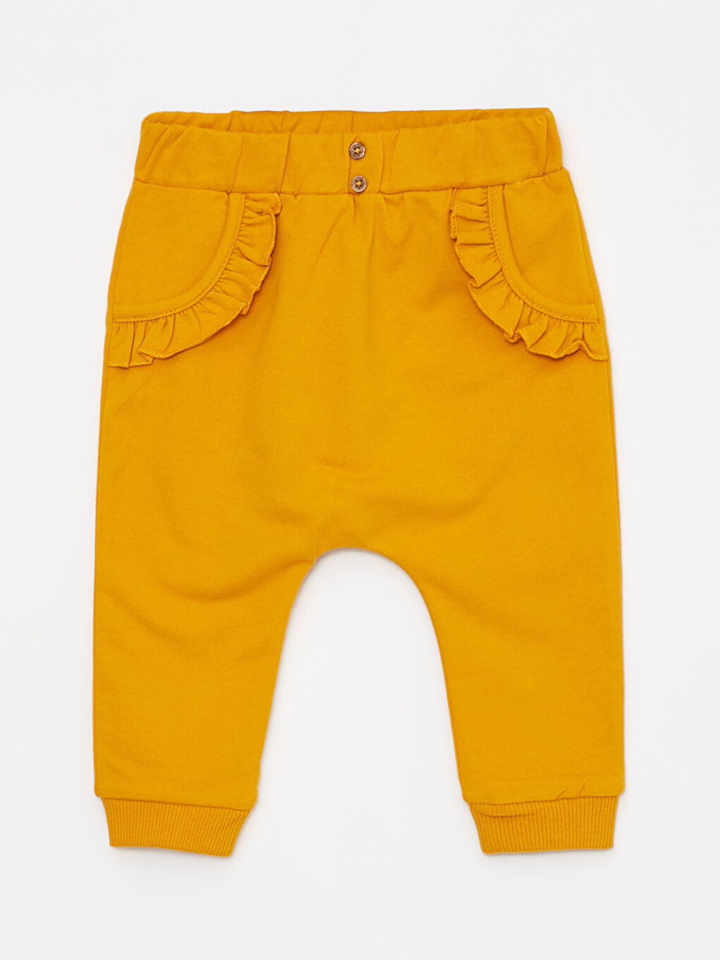 Elastic Waist Basic Baby Girl Trousers 2-Pack-4