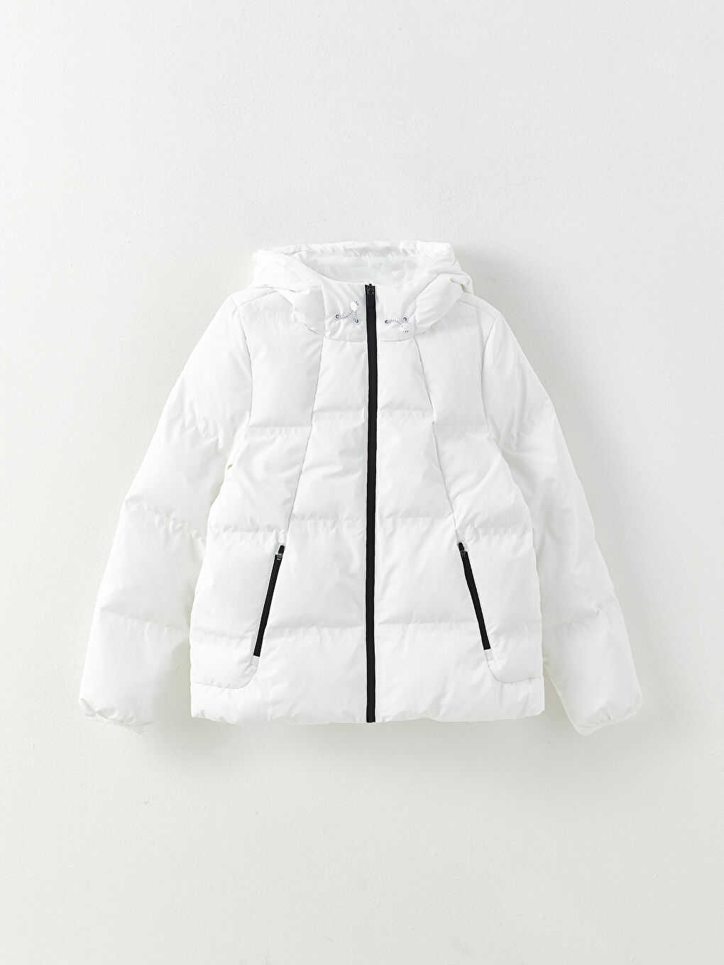 LCW OUTDOOR Women's Hooded Plain Puffer Coat -W28865Z8-RVK