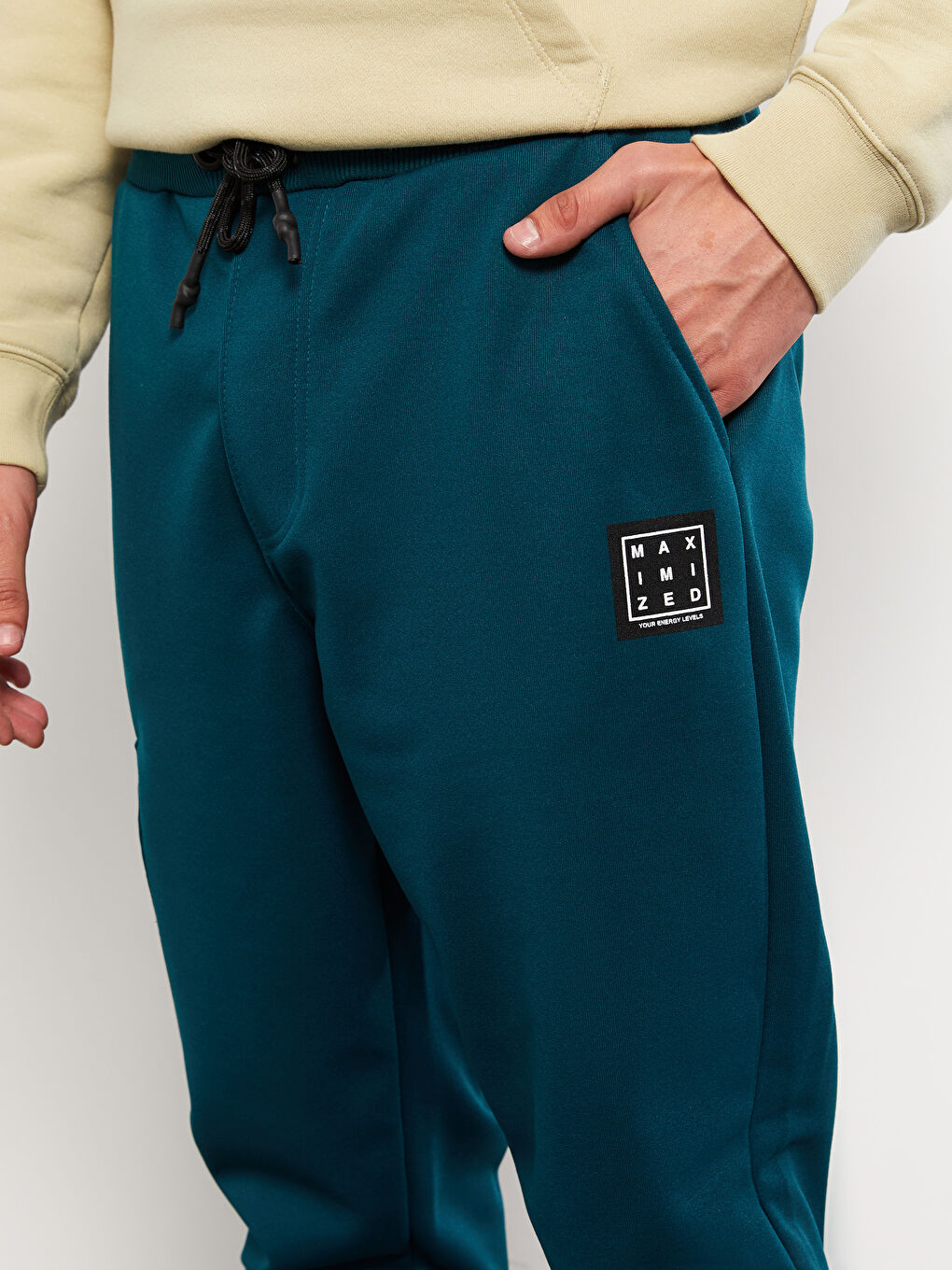 Petrol Slim Fit Erkek Jogger Eşofman Altı-4