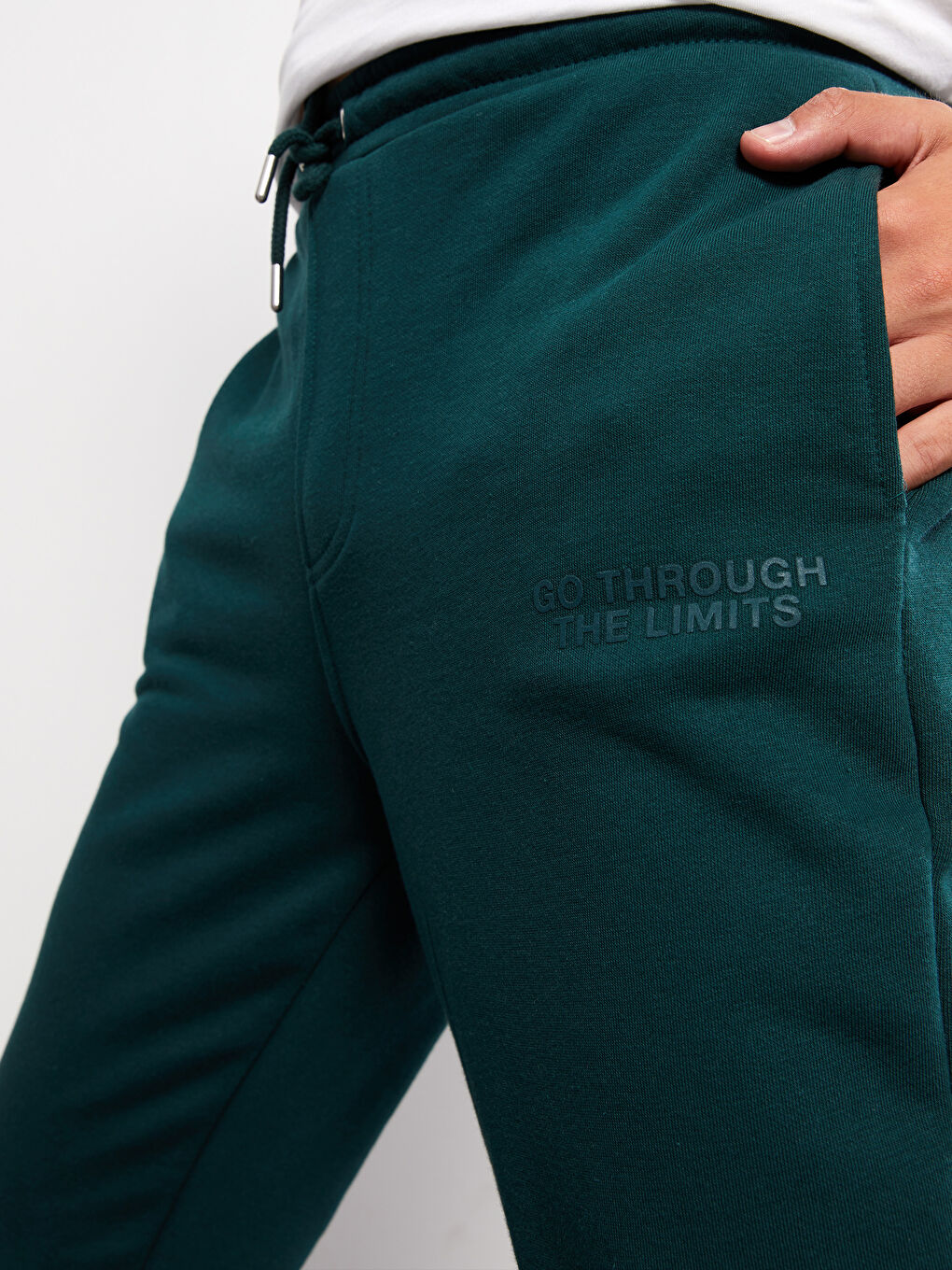 Yeşil Standart Kalıp Erkek Kalın Eşofman Altı-2