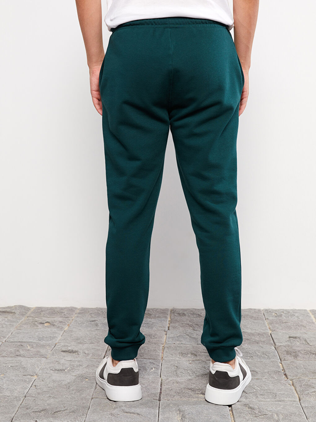 Yeşil Standart Kalıp Erkek Kalın Eşofman Altı-4