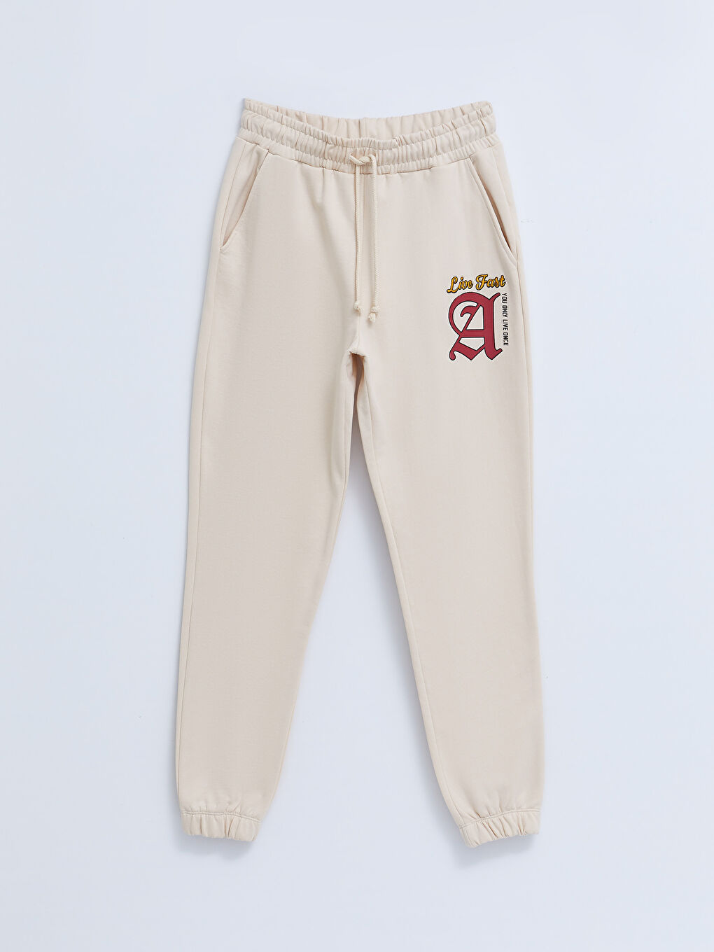 بنطلون رياضي بخصر مطاطي بتفاصيل جيب مطبوع للسيدات-5