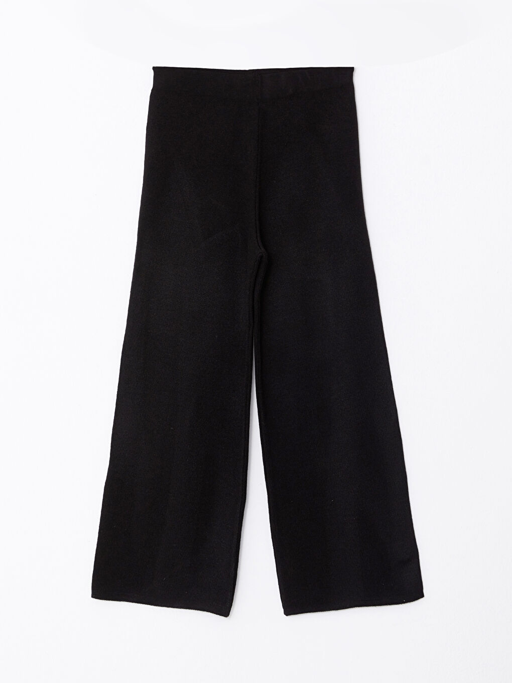 Women's Elasticated Waist Plain Knitwear Trousers-5