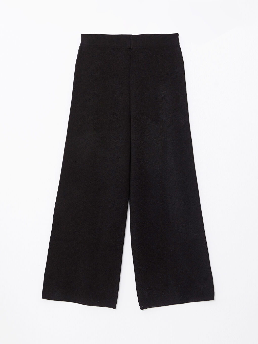 Women's Elasticated Waist Plain Knitwear Trousers-6