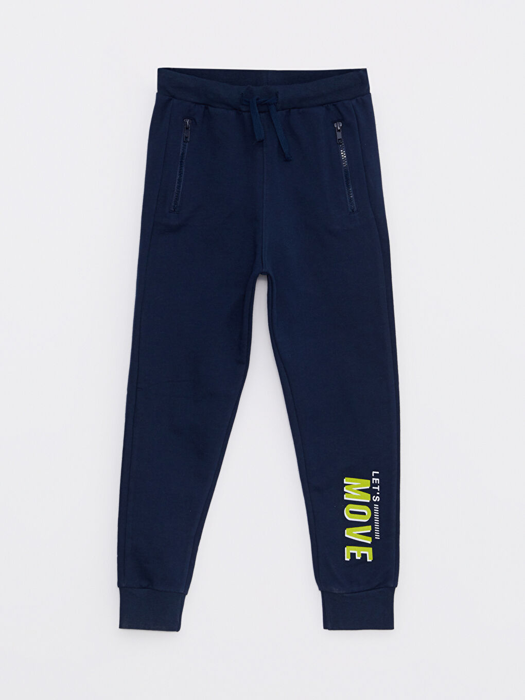 Lacivert Beli Lastikli Baskılı Erkek Çocuk Jogger Eşofman Altı