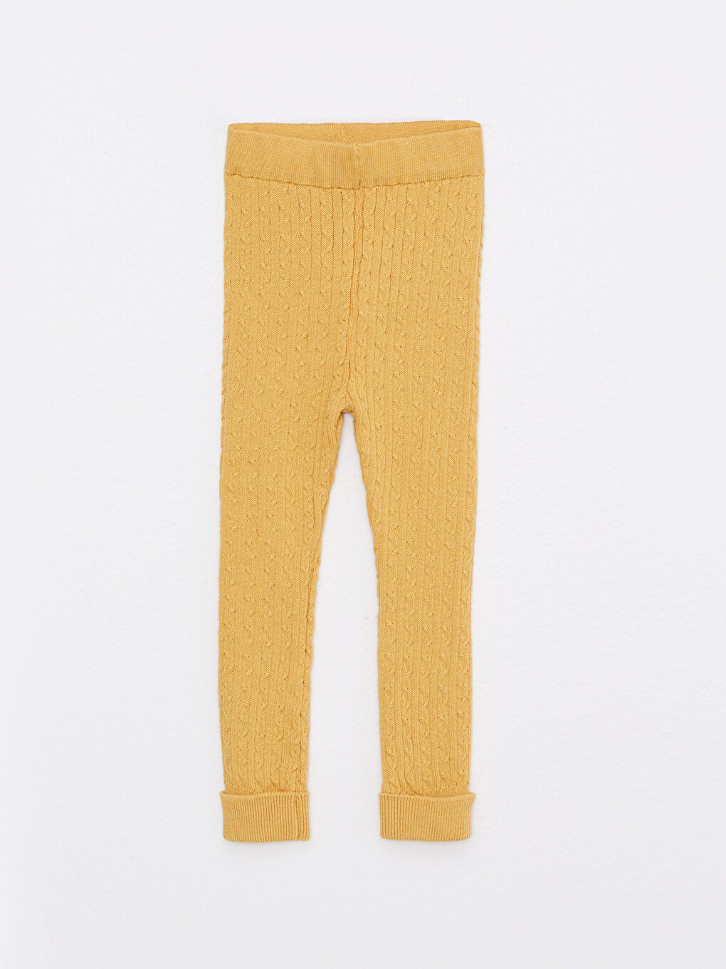 Elastic Waist Self-Patterned Baby Girl Knitwear Tights