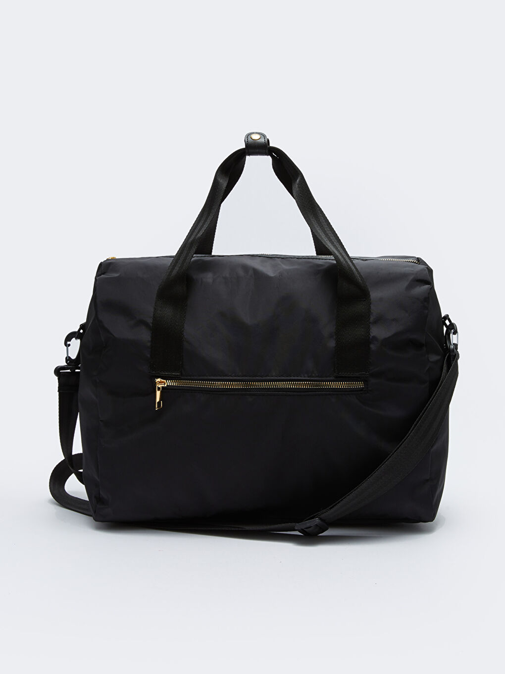 Siyah Paraşüt Kumaş Kadın Aktif Spor Çanta