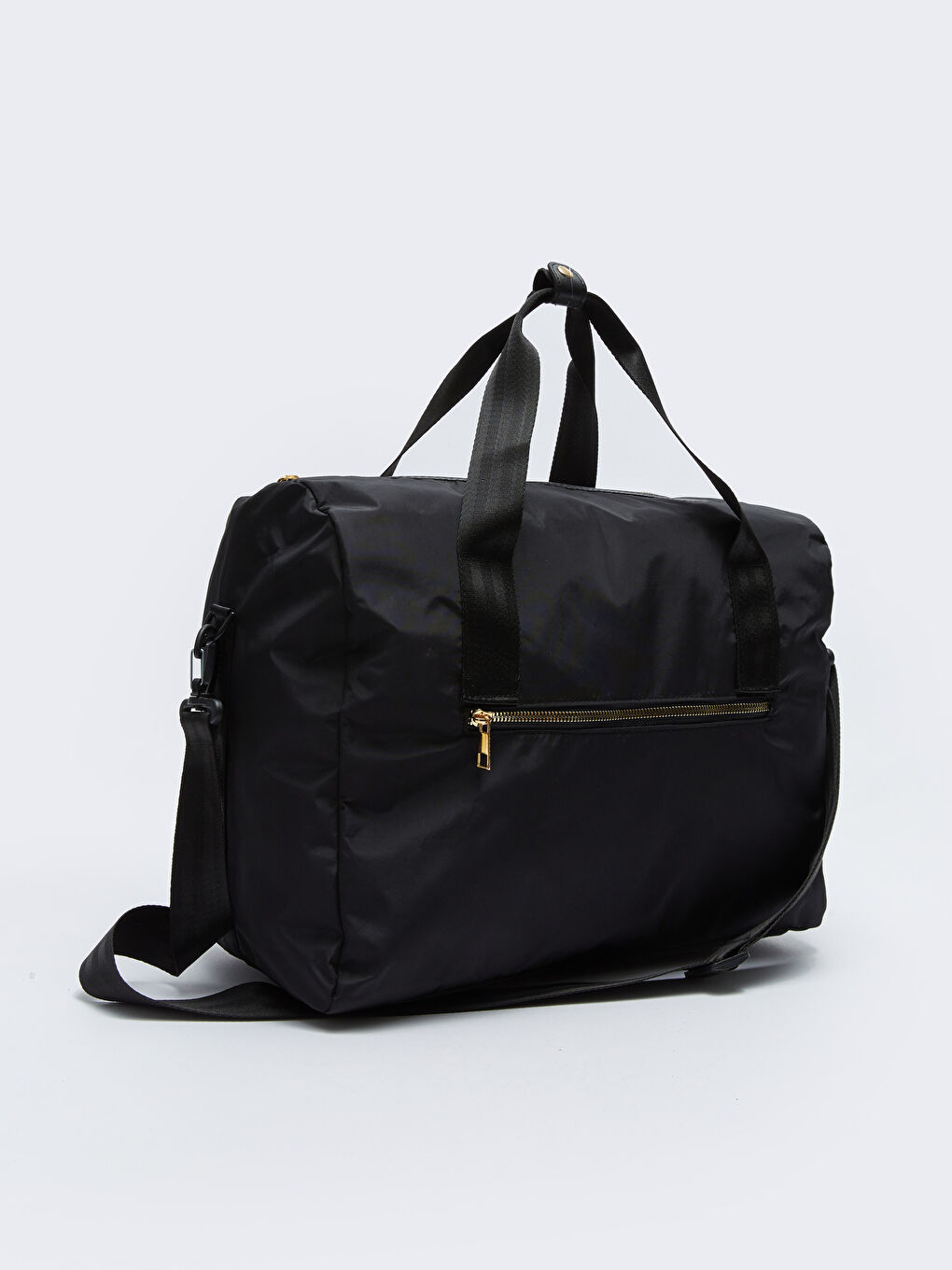 Siyah Paraşüt Kumaş Kadın Aktif Spor Çanta-1