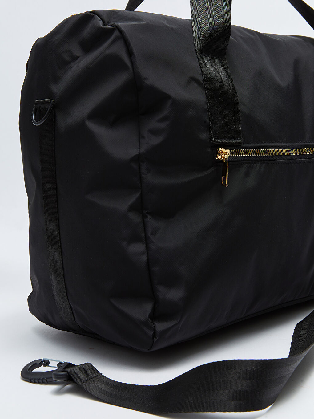 Siyah Paraşüt Kumaş Kadın Aktif Spor Çanta-2