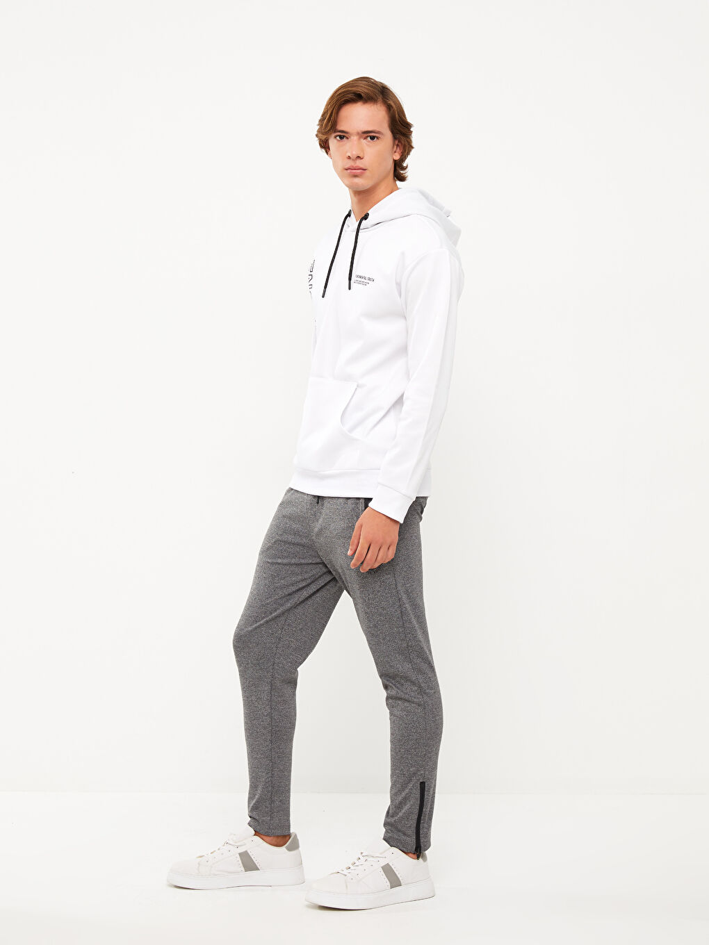 Мужское худи с длинным рукавом и принтом-2