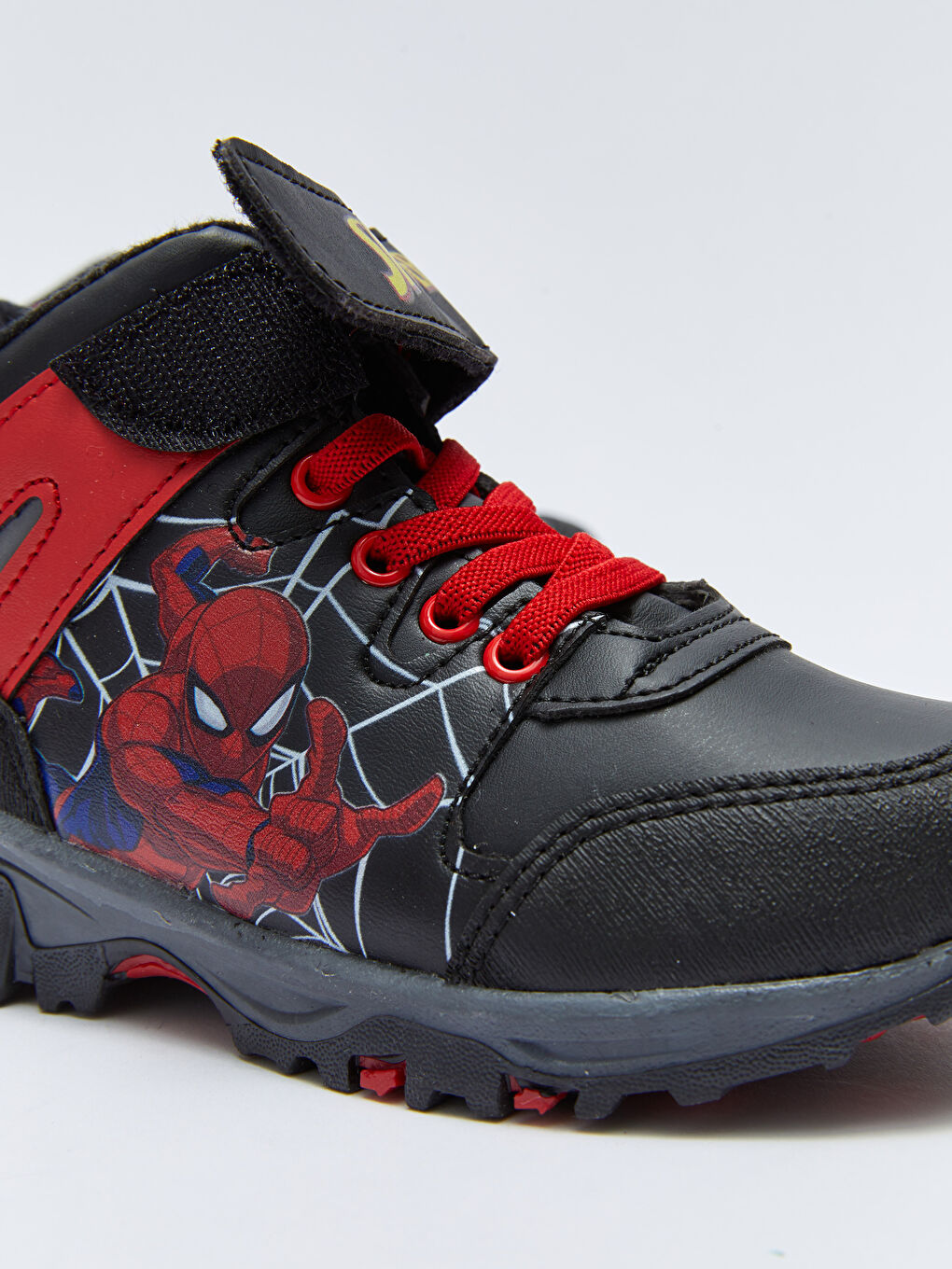 LCW STEPS Siyah Spiderman Lisanslı Cırt Cırtlı Erkek Çocuk Trekking Bot - 5