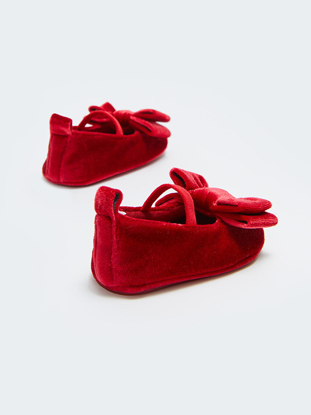 Kırmızı Fiyonk Detaylı Kız Bebek İlk Adım Ayakkabısı-6