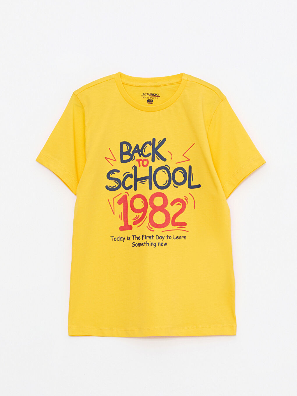 Sarı Bisiklet Yaka Baskılı Erkek Çocuk Pijama Takımı 3'lü-1