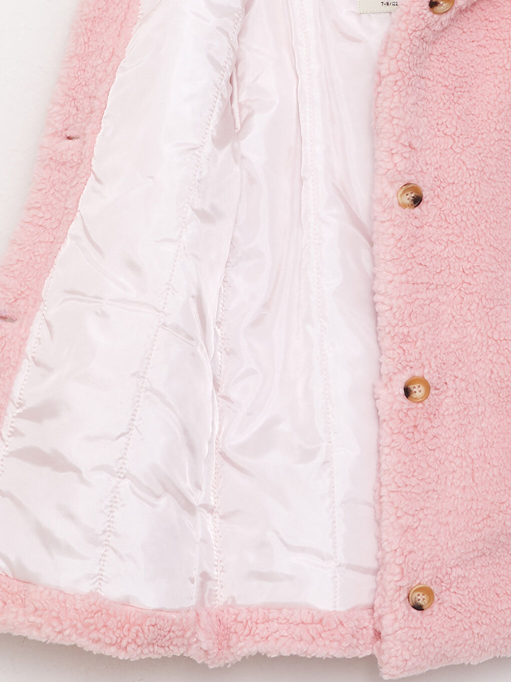 Pembe Kapüşonlu Pelüş Kız Çocuk Kaban-2