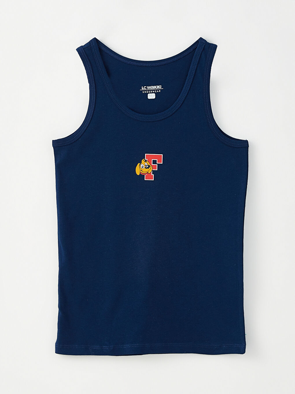 Crew Neck Printed Cotton Boy Singlet 2-Pack-1