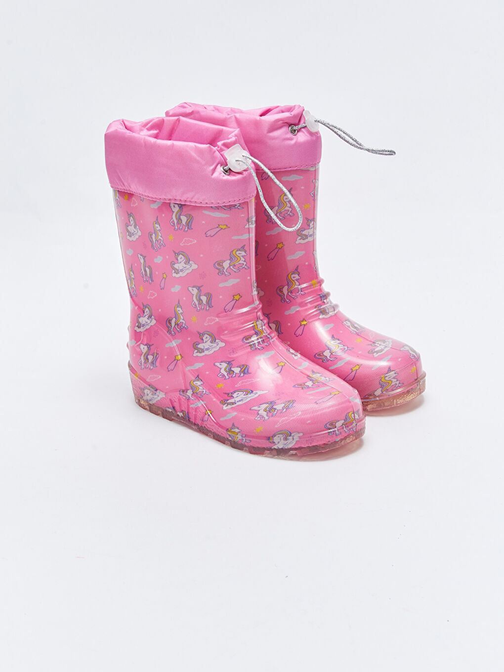 Pembe Baskılı Kız Çocuk Yağmur Botu-5