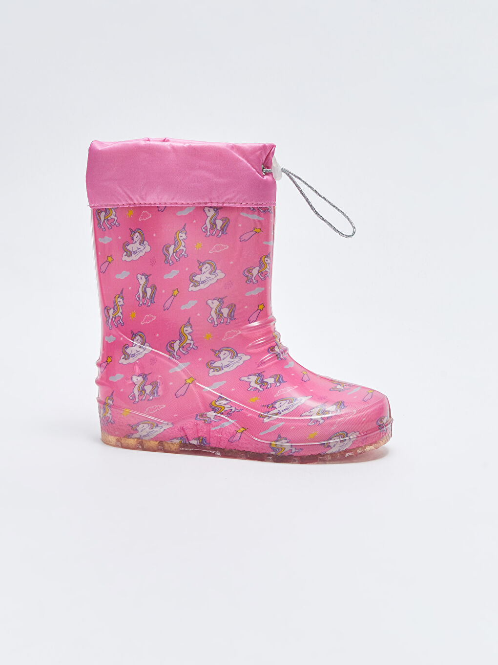 Pembe Baskılı Kız Çocuk Yağmur Botu-6