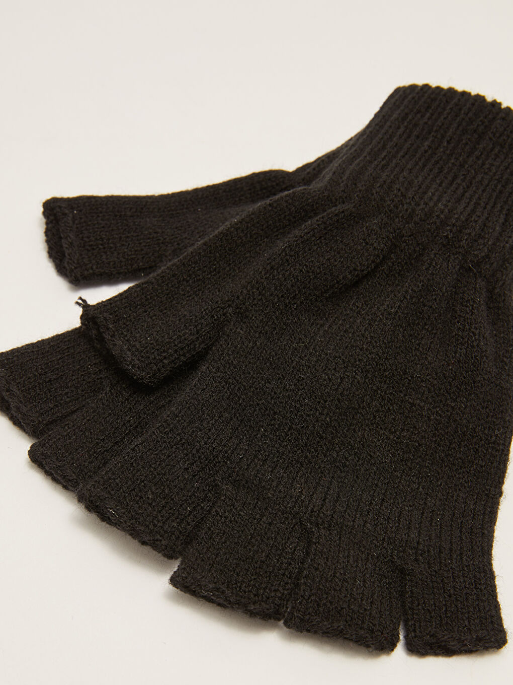 Siyah Parmaksız Triko Erkek Eldiven-2