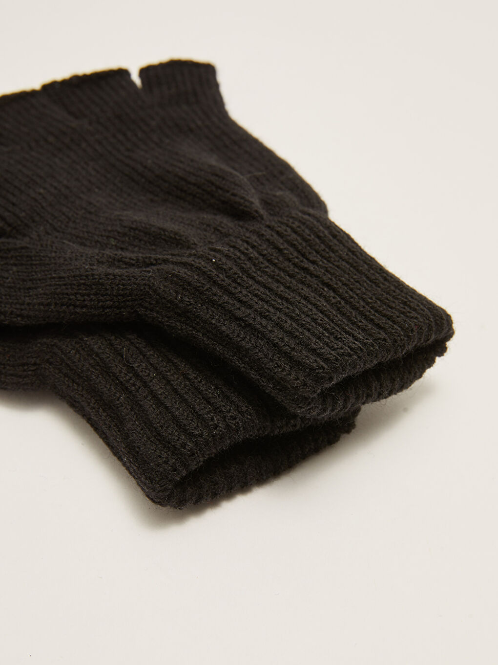 Siyah Parmaksız Triko Erkek Eldiven-3