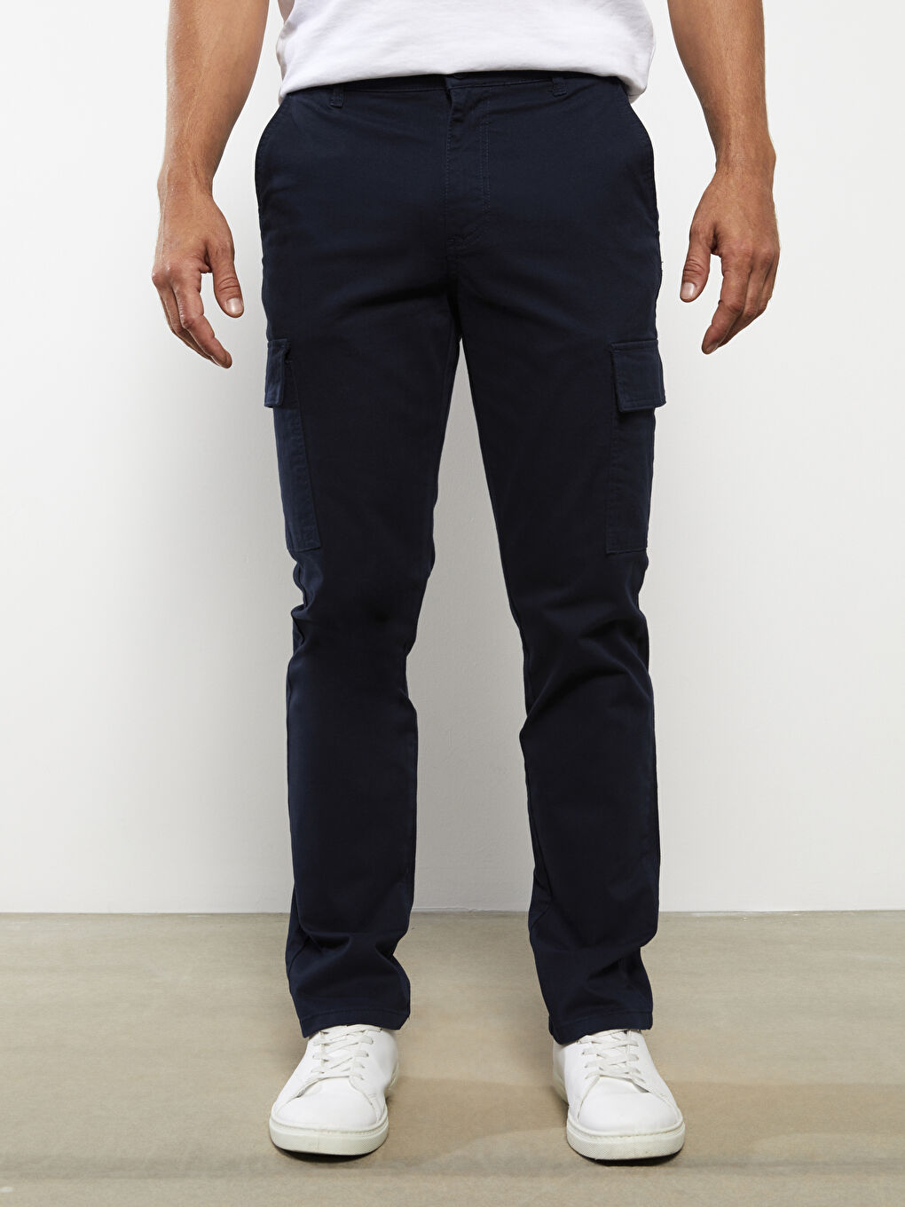 Standard Fit Gabardine Men's Cargo Pants -W29101Z8-RFH - LC