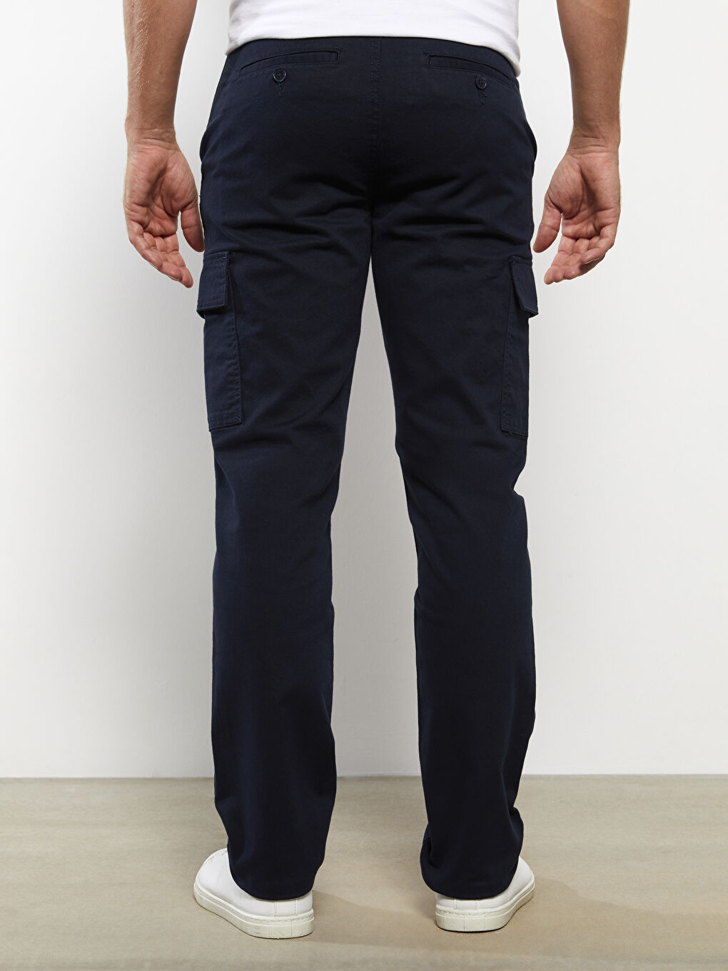 سروال كارغو رجال بقصة عادية من قماش مبرد-5