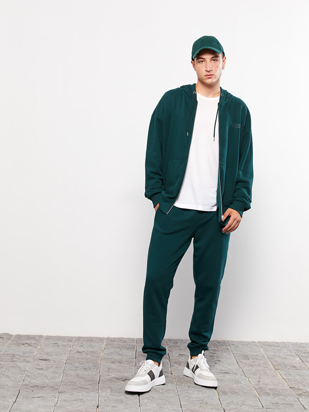 Толстый спортивный кардиган с капюшоном и длинным рукавом с принтом для мужчин-3