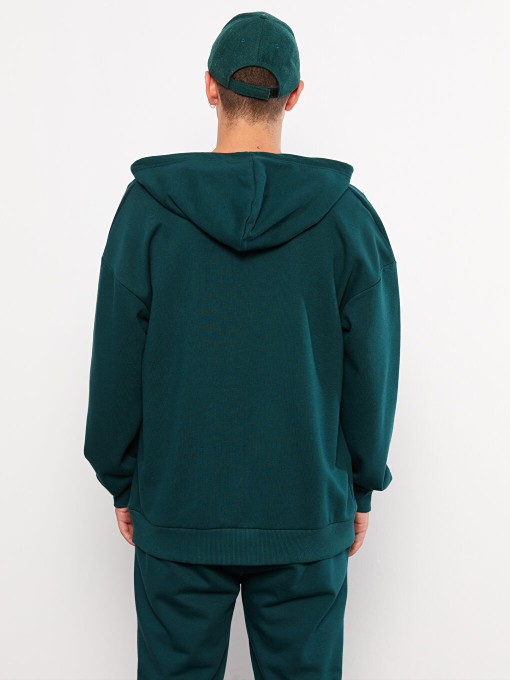 Толстый спортивный кардиган с капюшоном и длинным рукавом с принтом для мужчин-5