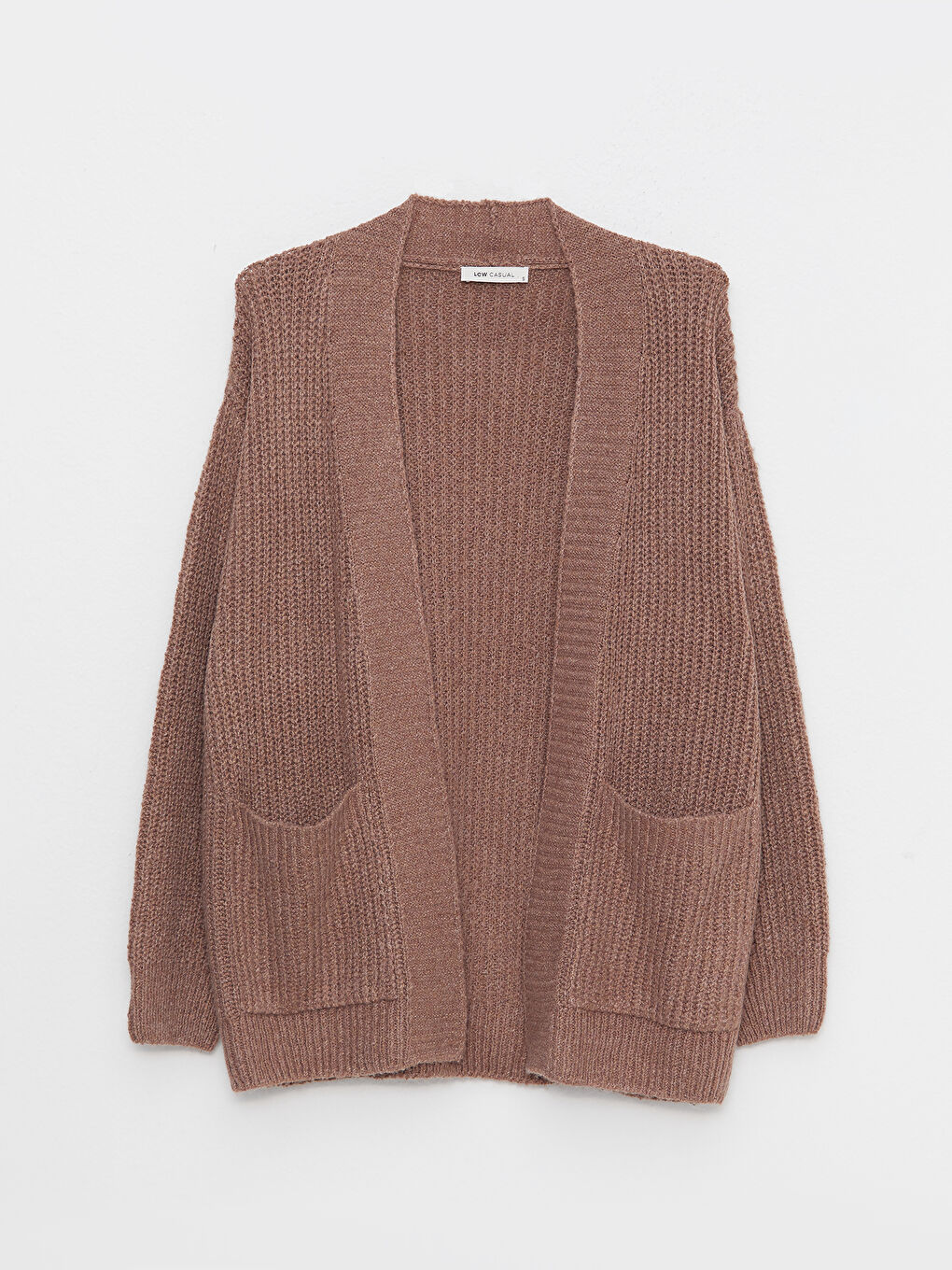 Shawl Collar Plain Long Sleeve Women's Knitwear Cardigan-5