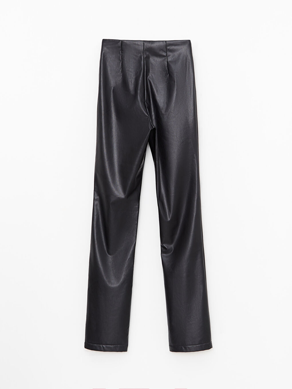 Standard Fit Regular Faux Leather Women's Trousers-6