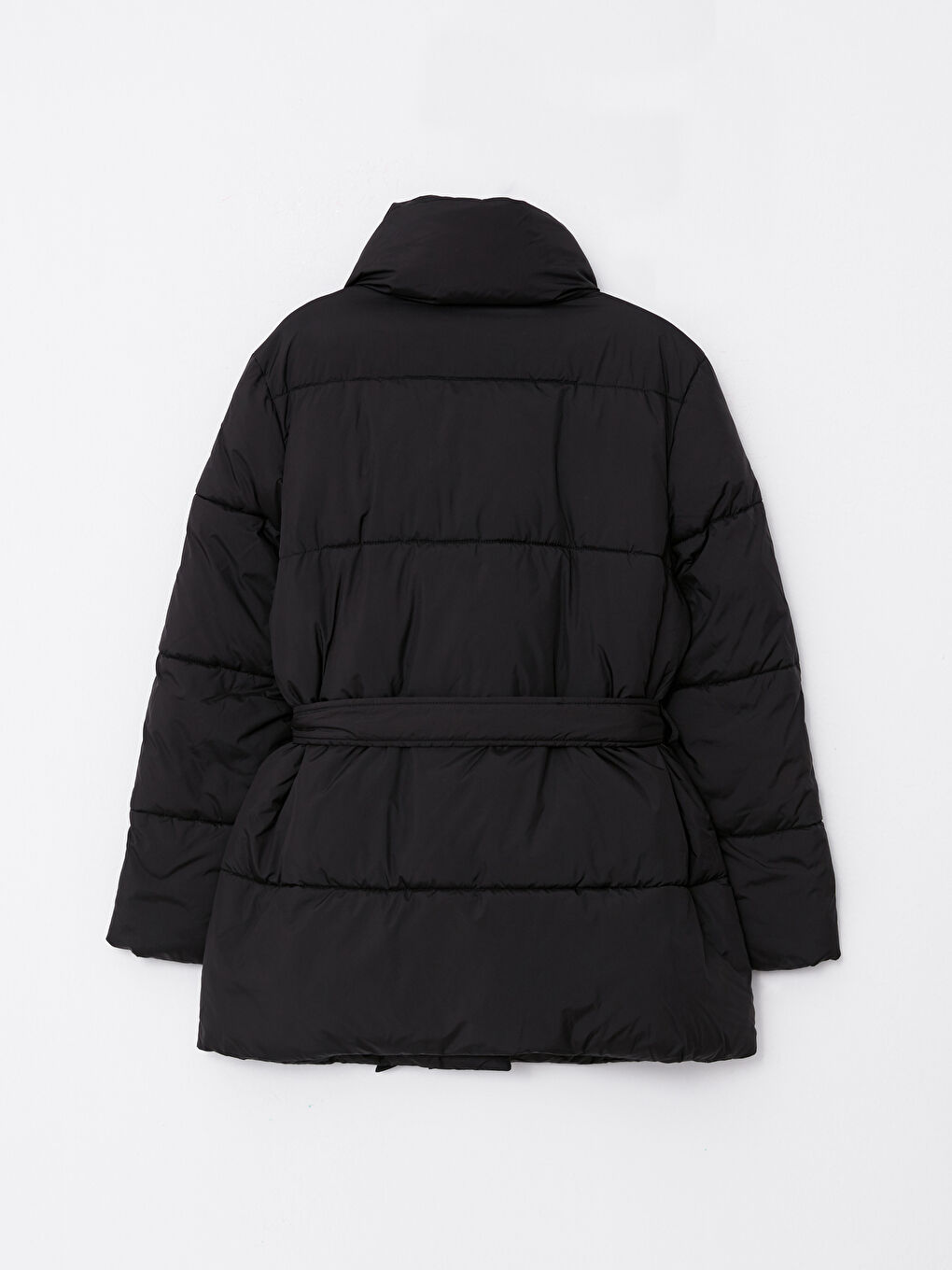 Žena CRNA Puffer jakna/napuhana deblja jakna-6