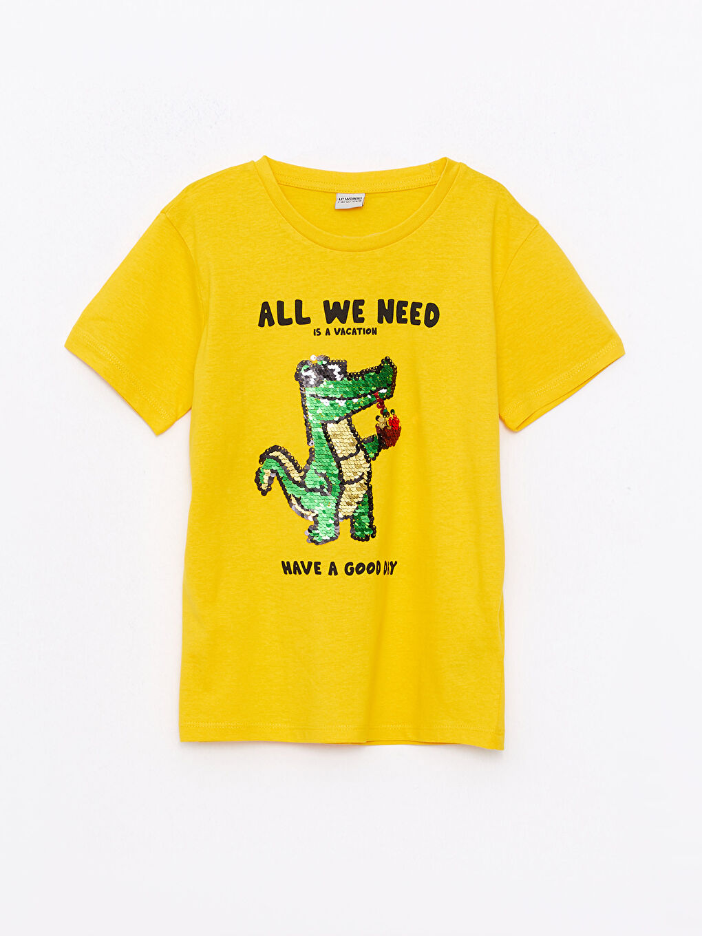 Crew Neck Printed Short Sleeve Cotton Boy T-shirt -W29177Z4-FW9