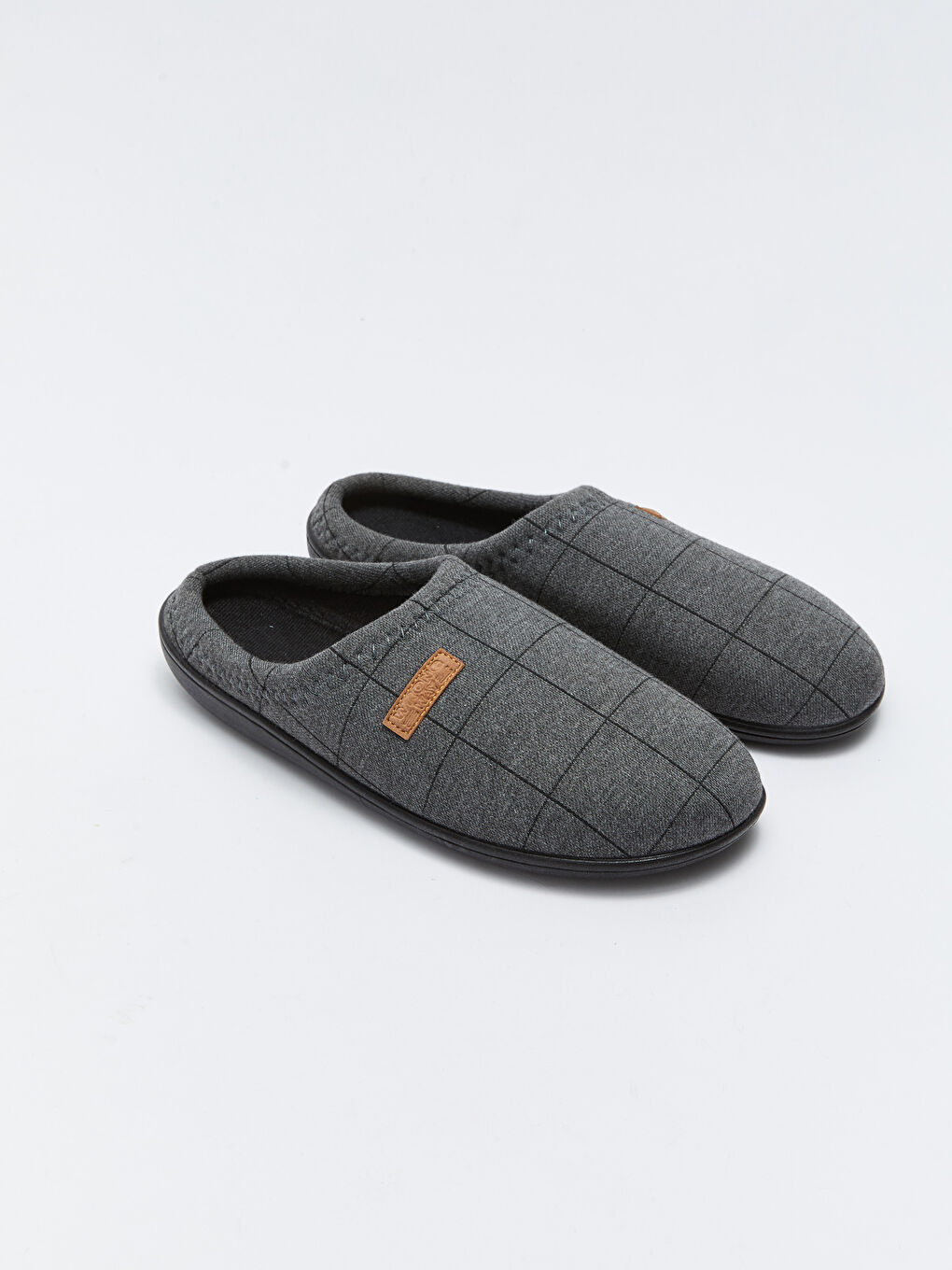 Antrasit Erkek Çizgili Ev Terliği