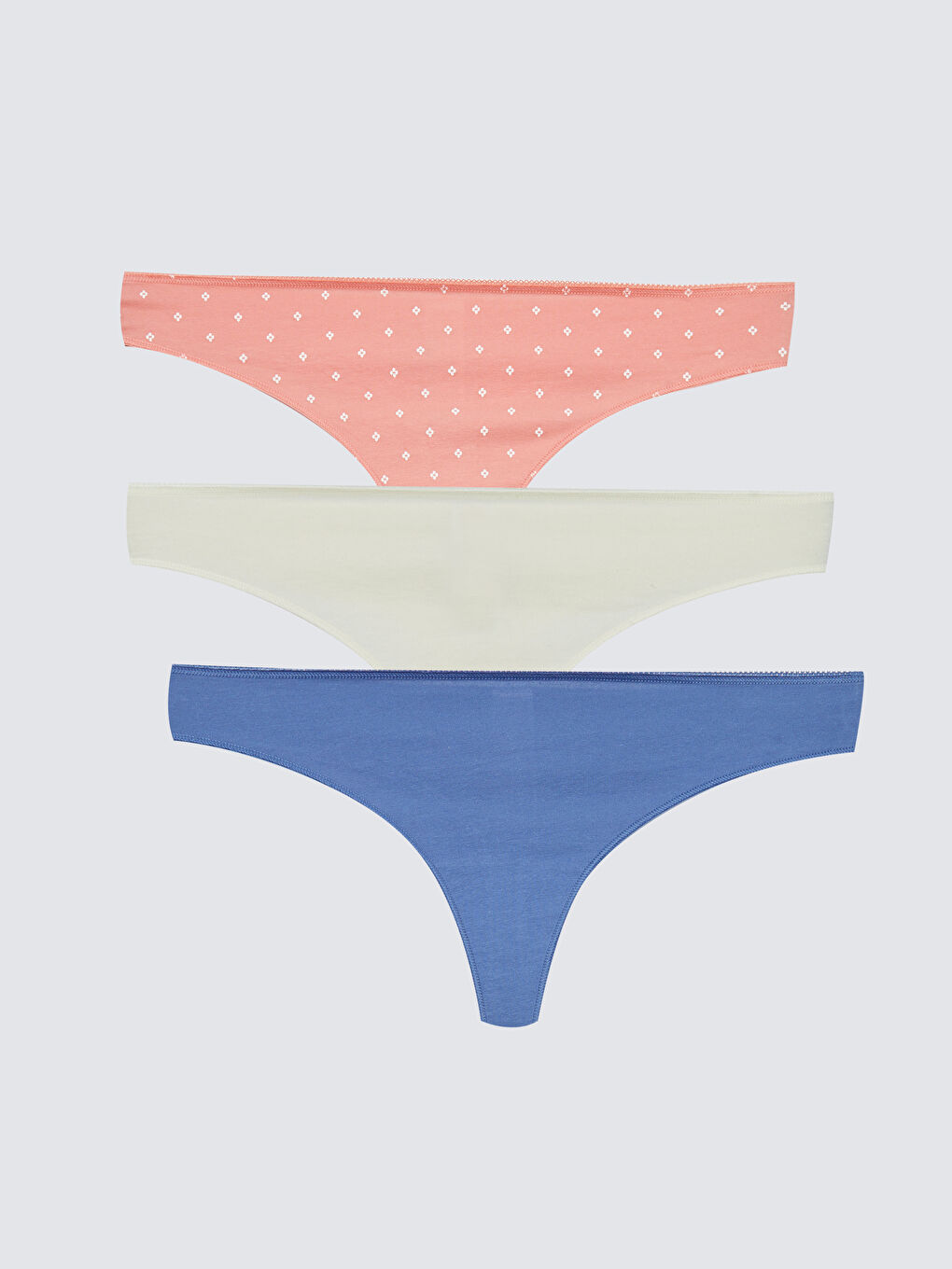 LC Waikiki Patterned Women's Thong Panties 3 Pack -W29204Z8-LR4