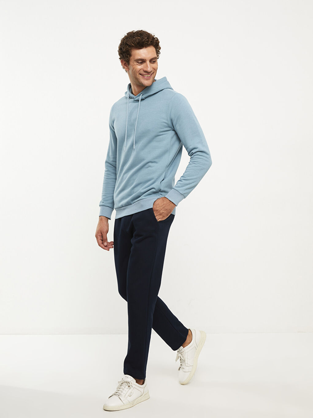 Lacivert Standart Kalıp Erkek Kalın Eşofman Altı