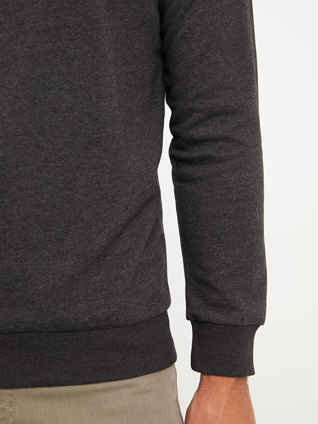 Crew Neck Long Sleeve Men's Sweatshirt-4