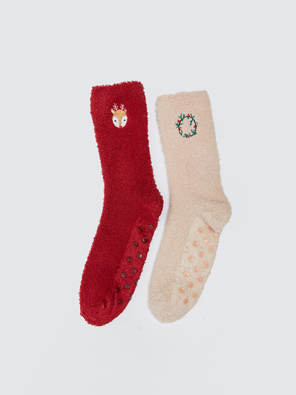 LCW DREAM Christmas Themed Women's Homewear Socks 2 Pack -W29221Z8-J4N