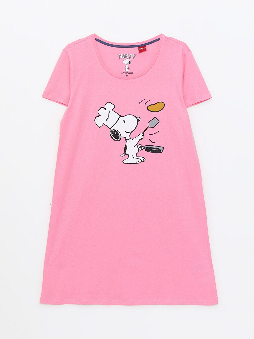 LCW DREAM Rundhalsausschnitt Snoopy Bedrucktes Kurzarm Baumwolle Nachthemd für Damen -W29234Z8-FNL