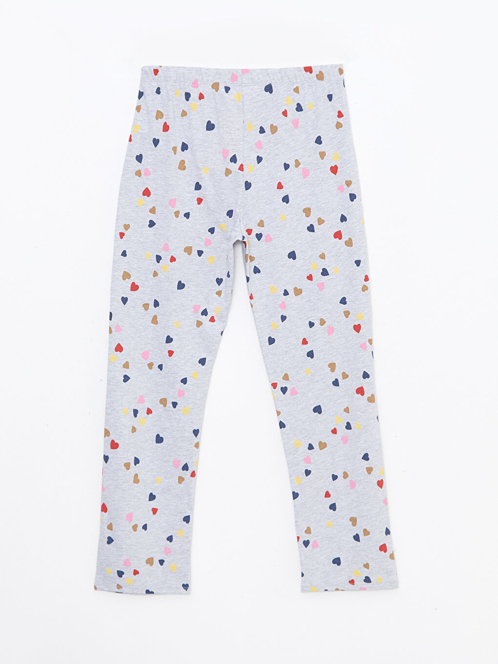 Gri Beli Lastikli Desenli Kadın Pijama Altı-6