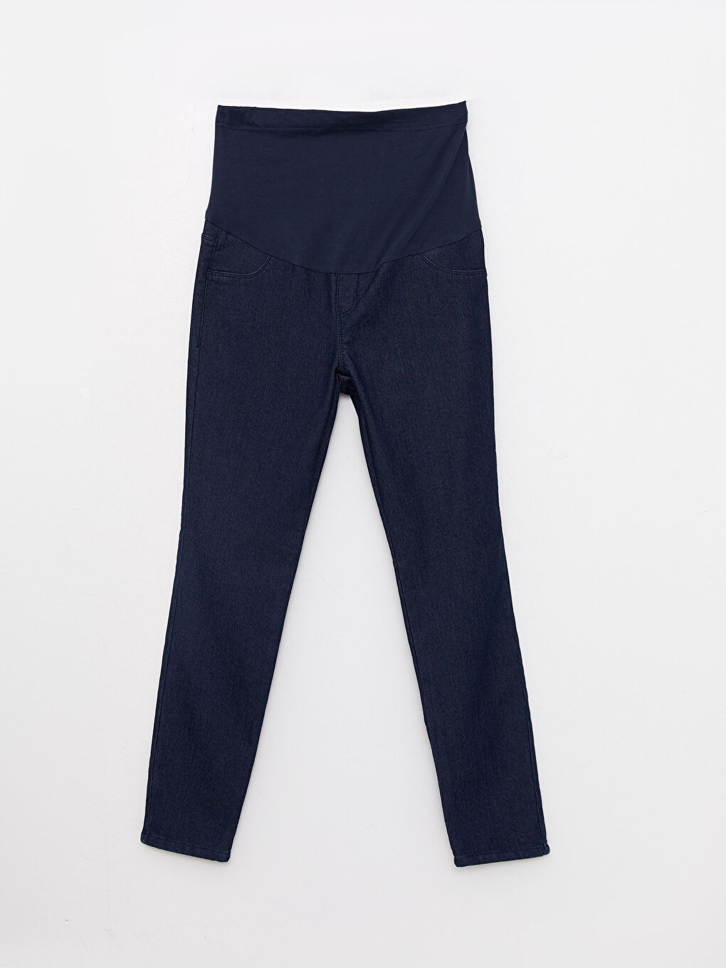 LCW Slim Fit Regular Pocket Detailed Maternity Rodeo Denim Trousers with Over-bump Waistband -W29240Z8-507