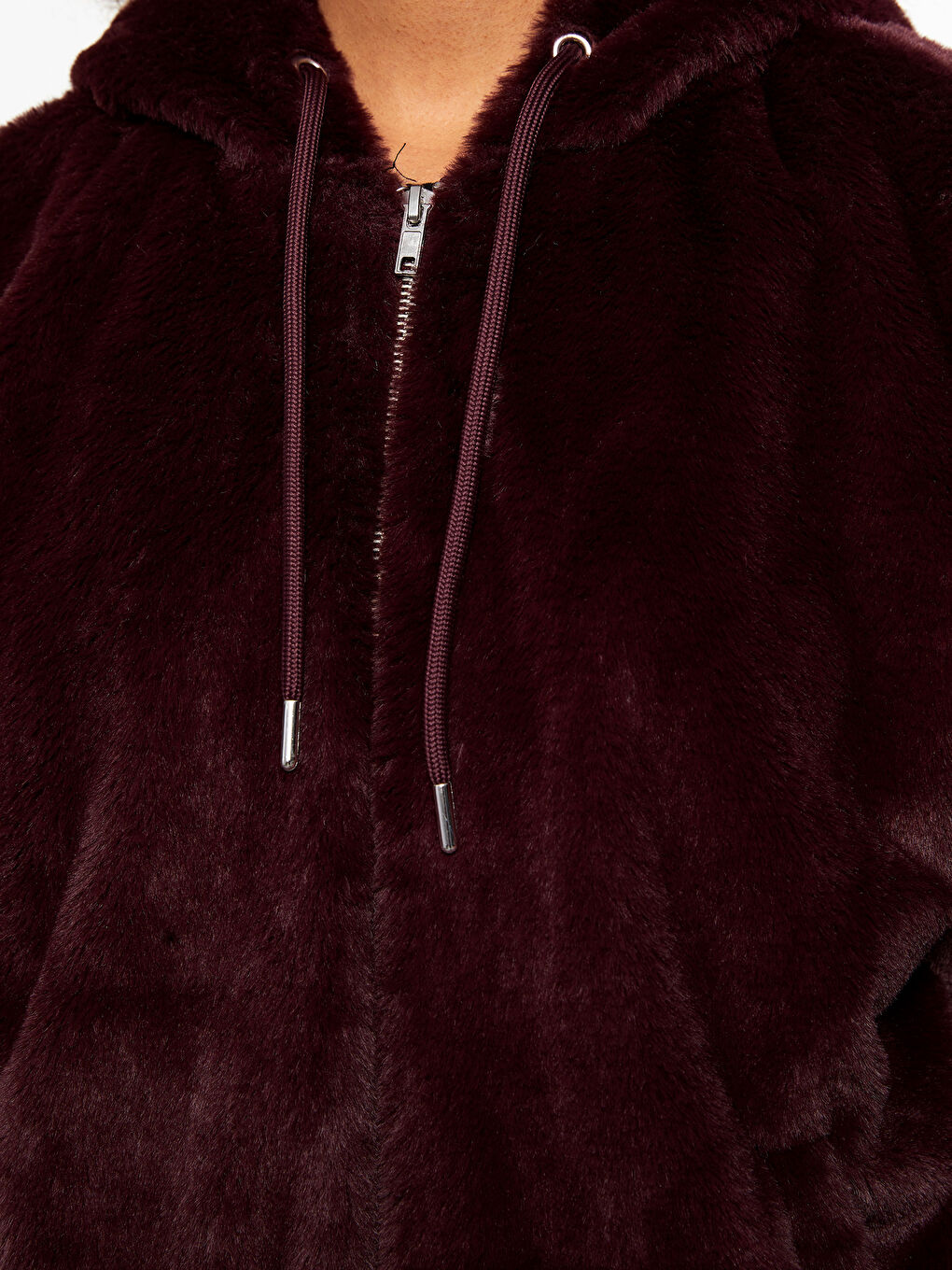 Hooded Women's Plush Coat-3