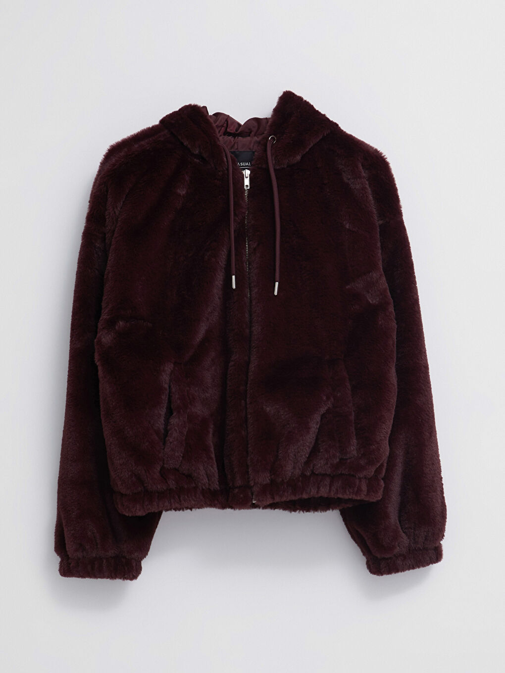 Hooded Women's Plush Coat-6