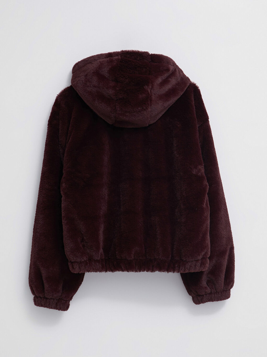 Hooded Women's Plush Coat-7